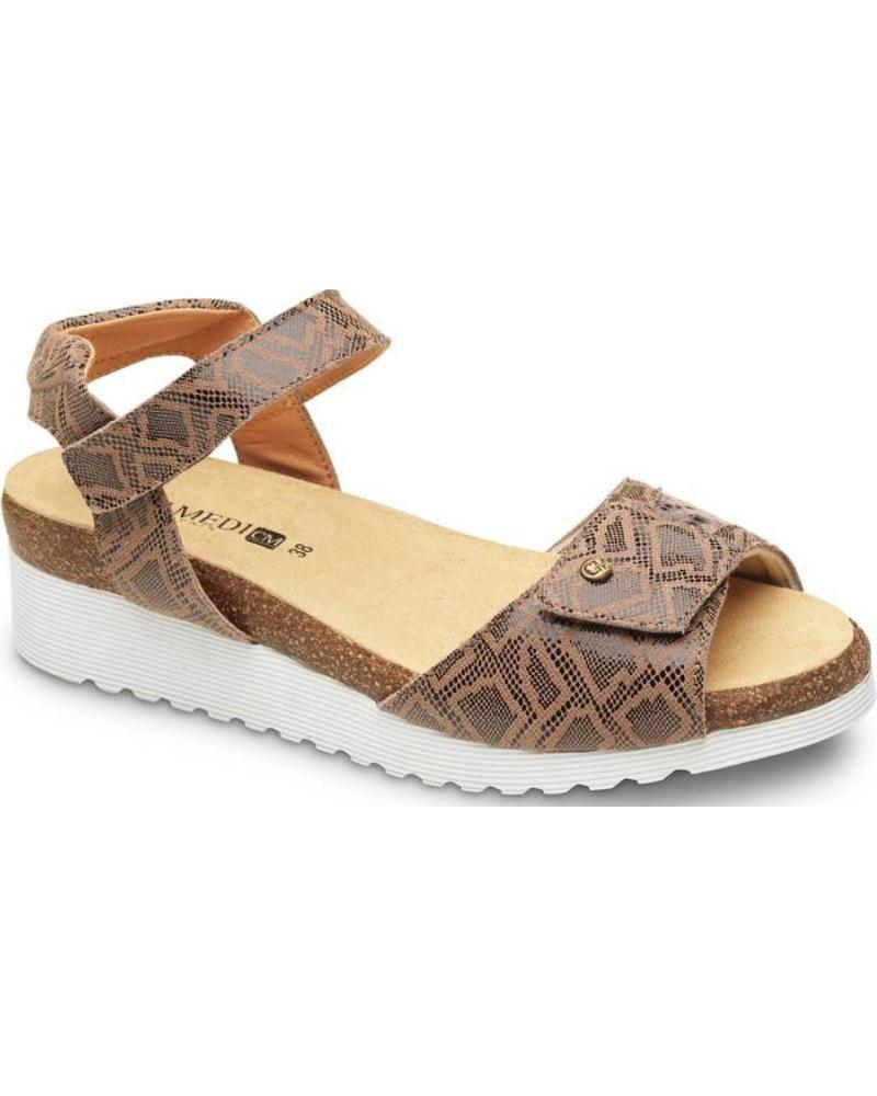Sandalias de Mujer CALZAMEDI SANDALIAS ORTOPEDICAS 0803 PALA ELASTICA MARRON