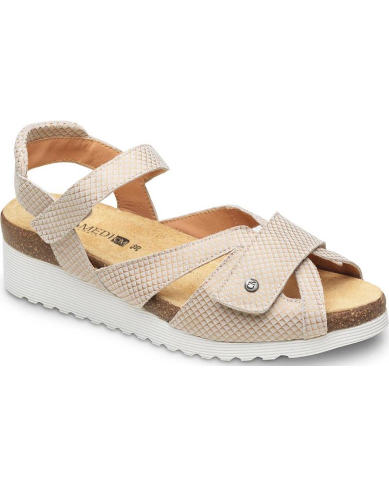 Sandalias de Mujer CALZAMEDI SANDALIAS ORTOPEDICAS 0804 APERTURA TOTAL BEIGE
