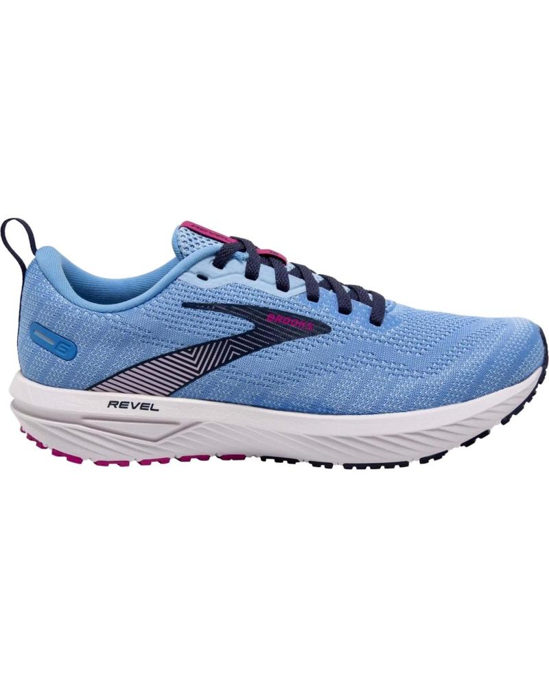 Deportivas de Mujer BROOKS 1203861B474 REVEL 6 MARINA-LILAC ROSE-PINK LADY