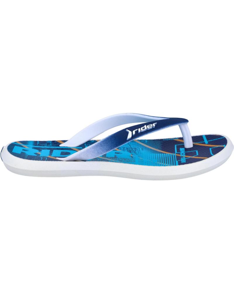CHANCLAS DE PLAYA RIDER R 83062 PARA NIÑOS - AZUL Y MULTICOLOR BLANCO AZUL
