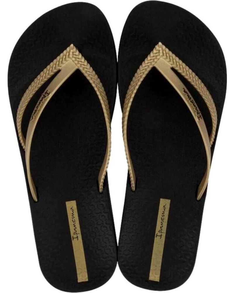 CHANCLAS IPANEMA BOSSA SOFT V FEM NEGRO-ORO AQ444