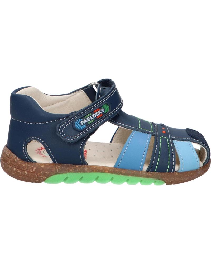 SANDALIAS CERRADAS PABLOSKY 009721 AZUL CON VELCRO AZUL