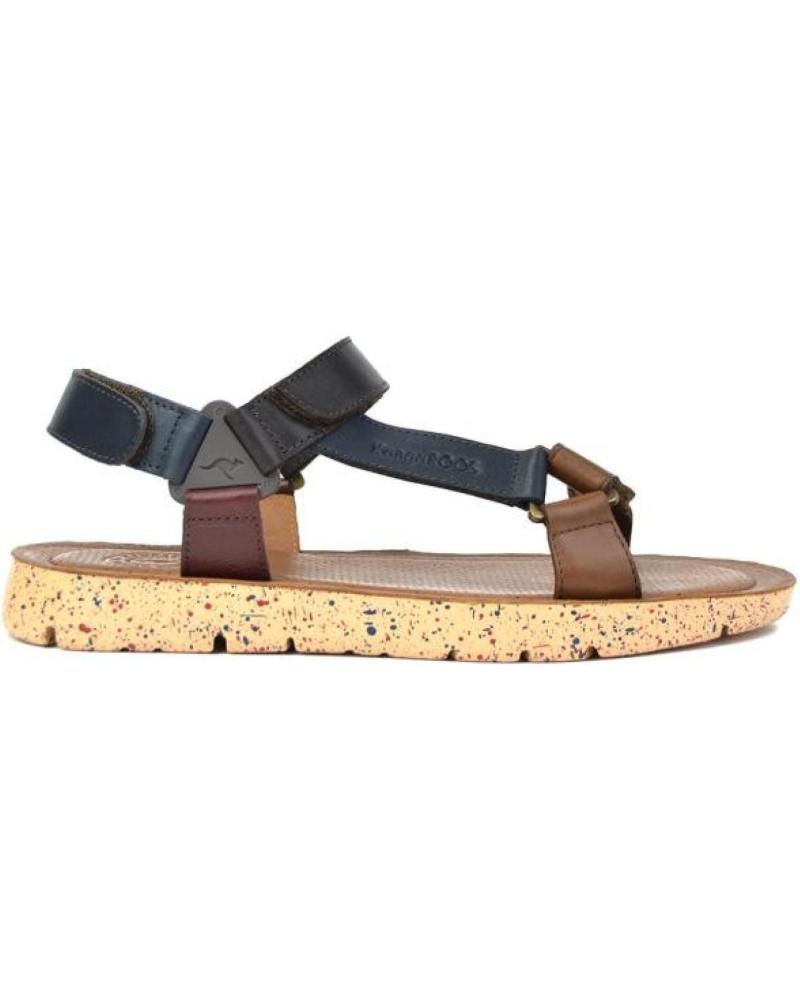 Sandalias de Hombre KANGAROOS SANDALIA CABALLERO COMB MARRON-CUERO-BURDEOSCOMB MARRON-CUERO-BU
