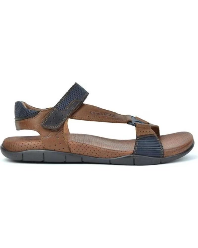 Kangaroos Sandalia Caballero Piel Comb Cuero N y Maripiel Comb Cuero N y