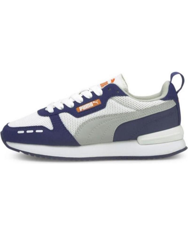 PUMA ZAPATILLAS CASUAL R78 JR 373616-14 BLANCAS Y AZULES BLANCO