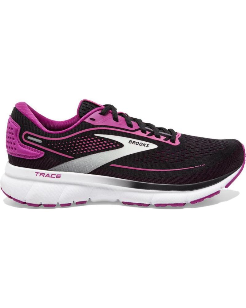 Deportivas de Mujer BROOKS 1203751B036 TRACE 2 BLACK-FESTIVAL FUCHSIA-PINK FLAMBE