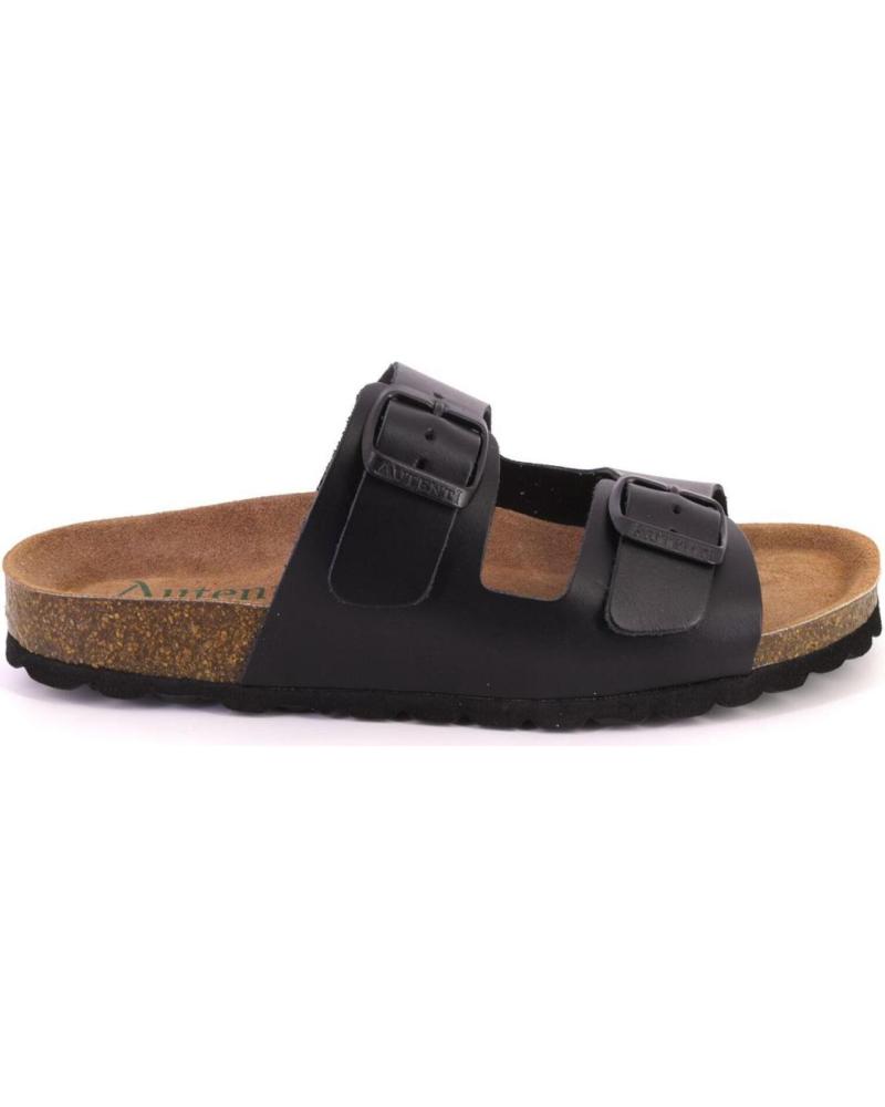 de AUTENTI 11096 ZUECOS O MULES DE MUJER PIEL NEGRO