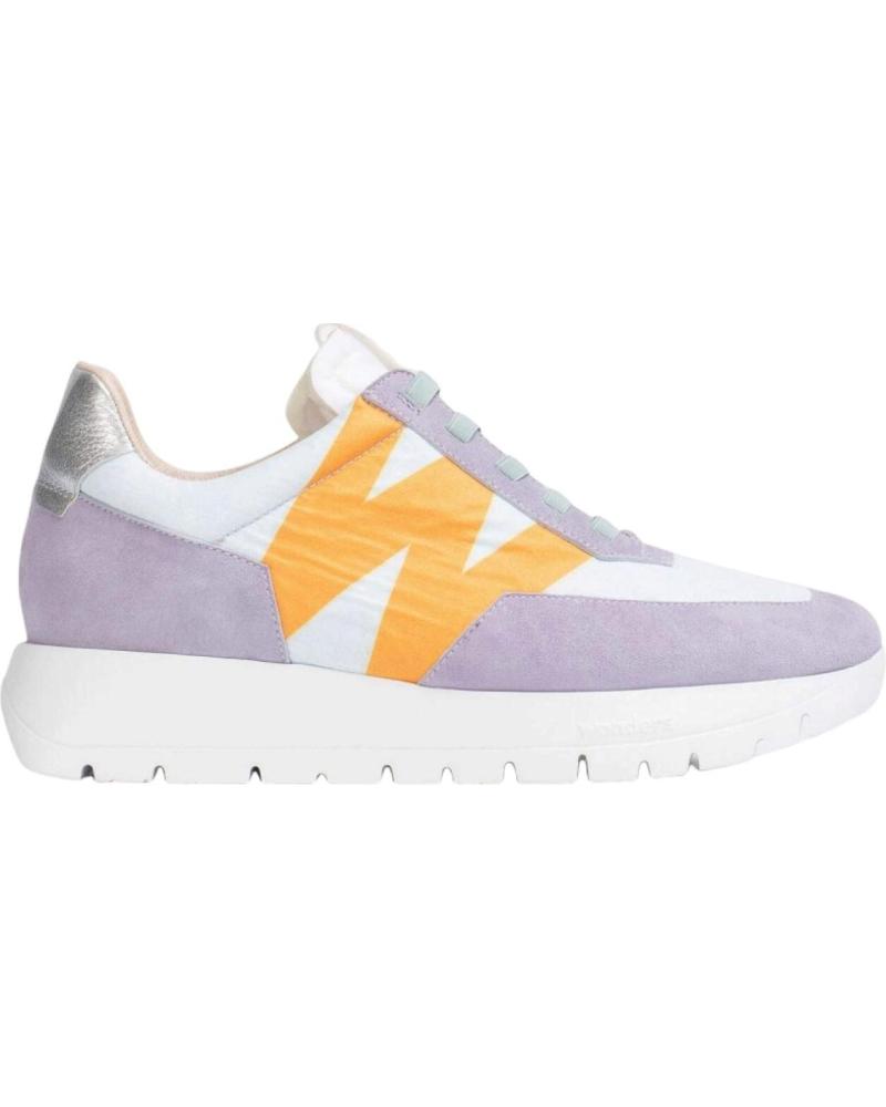 Deportivas de Mujer WONDERS ZAPATILLAS MULTICOLOR CASUAL ANTE-NYLON-LAVANDA-BLANCO