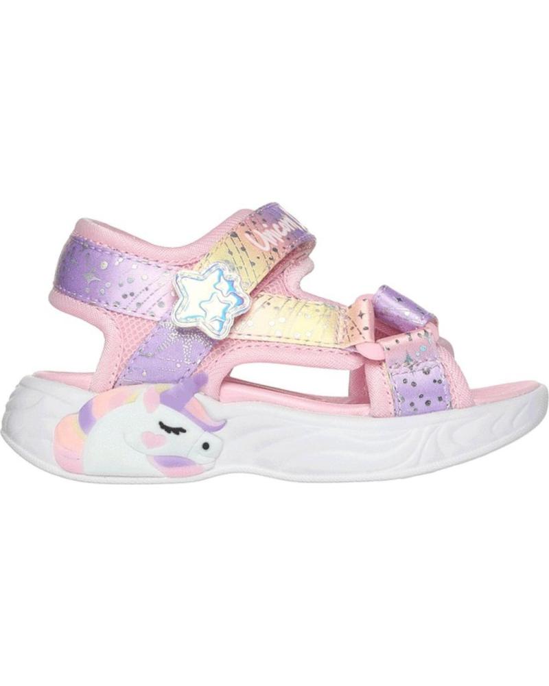 SANDALIAS SKECHERS S-LIGHTS UNICORN DREAMS 302682L-LPMT LILA IRIDISCENTE LILA