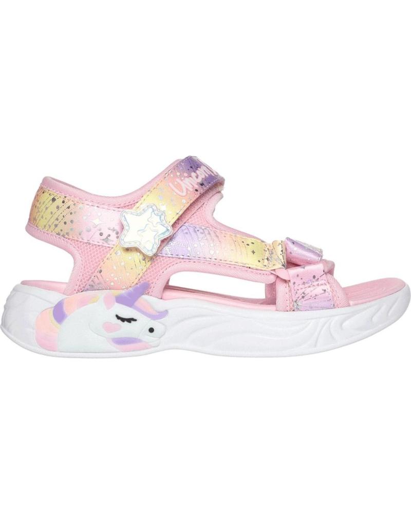 Sandalias de Niña SKECHERS SANDALIAS S-LIGHTS UNICORN DR LILA