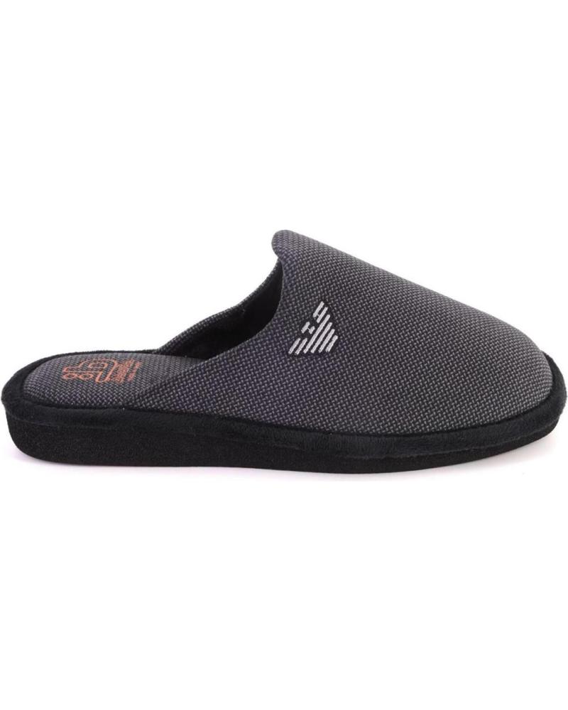 Calzado de casa de Hombre BEREVERE 3711 ZAPATILLAS DE CASA DE HOMBRE NEGRO