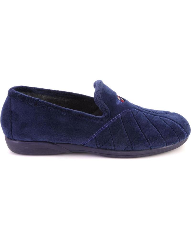 Pantufas de Homem DEVALVERDE 3518 ZAPATILLAS DE CASA CERRADA DE HOMBRE AZUL MA AZUL MARINO