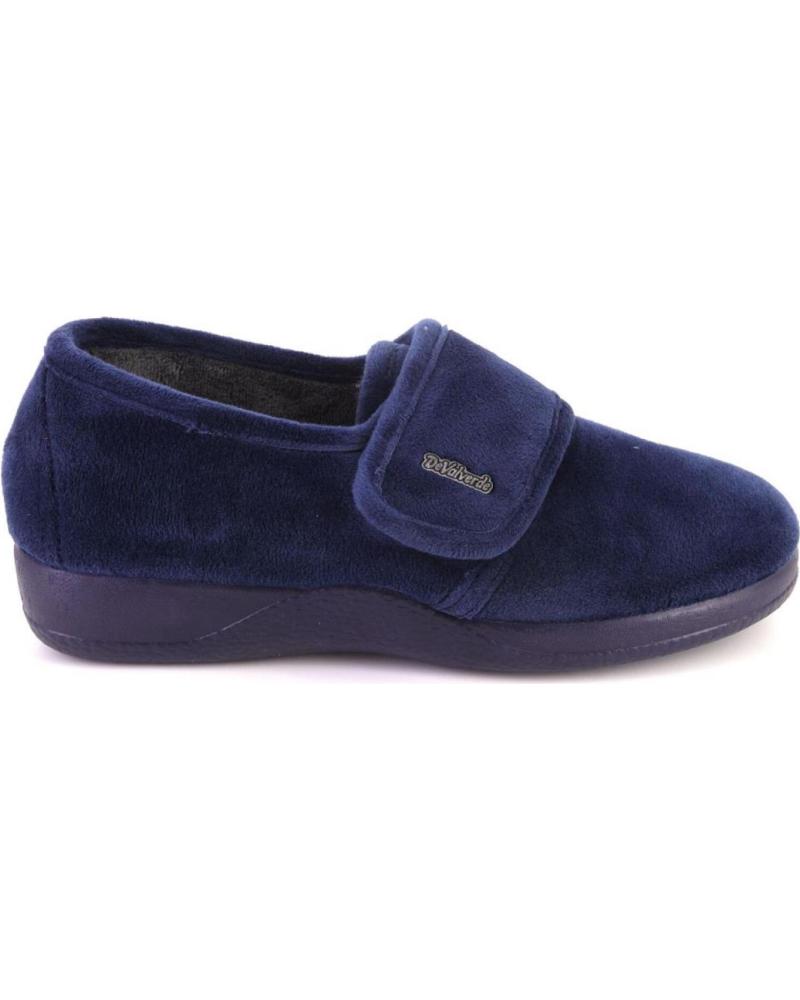Calzado de casa de Mujer DEVALVERDE 1149 ZAPATILLAS DE CASA CERRADA CON CUNA DE MUJER AZUL MARINO