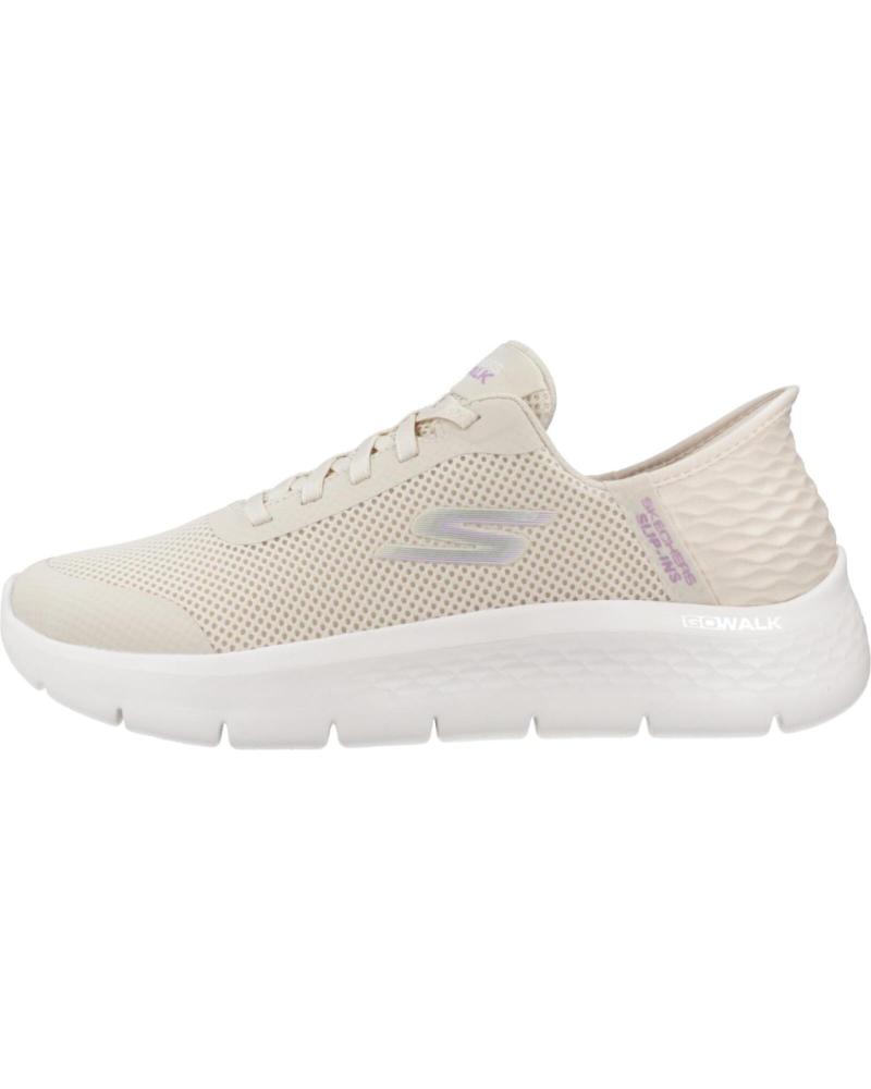 ZAPATILLAS SKECHERS GO WALK FLEX GRAND ENTRY SLIP-INS BEIGE LILA MUJER OFWT