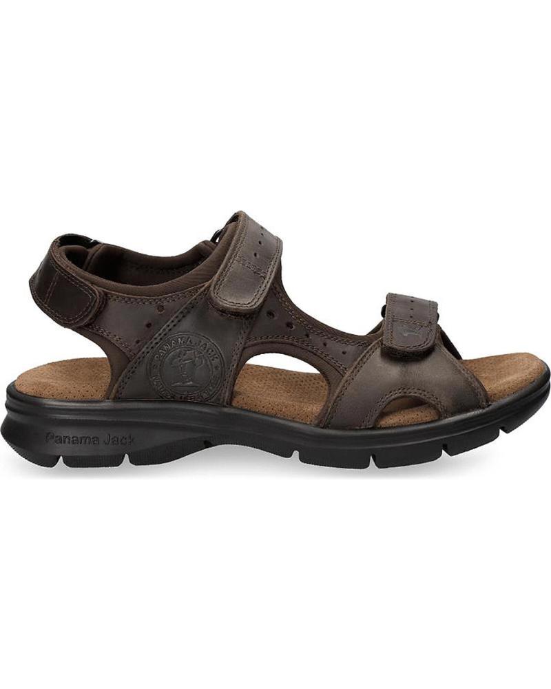 Sandalias de Hombre PANAMA JACK SANDALIAS SALTON BASICS C1 DE PIEL NAPA GRASS MARRON