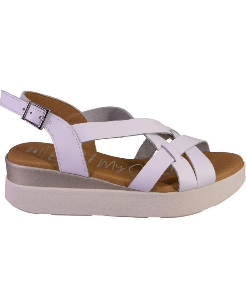 SANDALIAS PLATAFORMA OH MY SANDALS 5418-2478 BLANCAS TIRAS CRUZADAS (REF: 831410) BLANCO