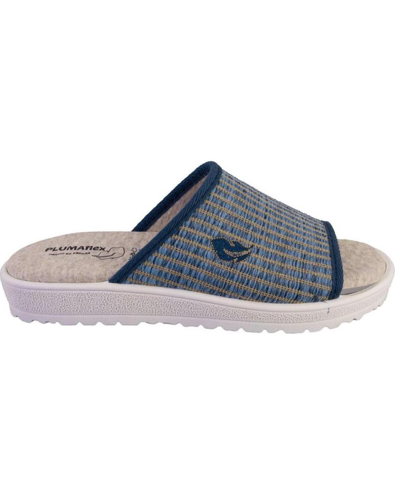 Pantufas de Mulher PLUMAFLEX 80016 ZAPATILLAS DE CASA DE MUJER AZUL JEANS