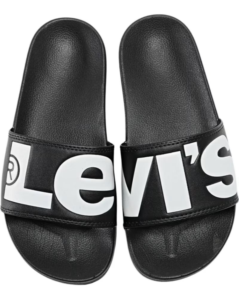 Chanclas de Mujer y Hombre Levis Sandalias Planas Levia´s 231570 Negras Negro