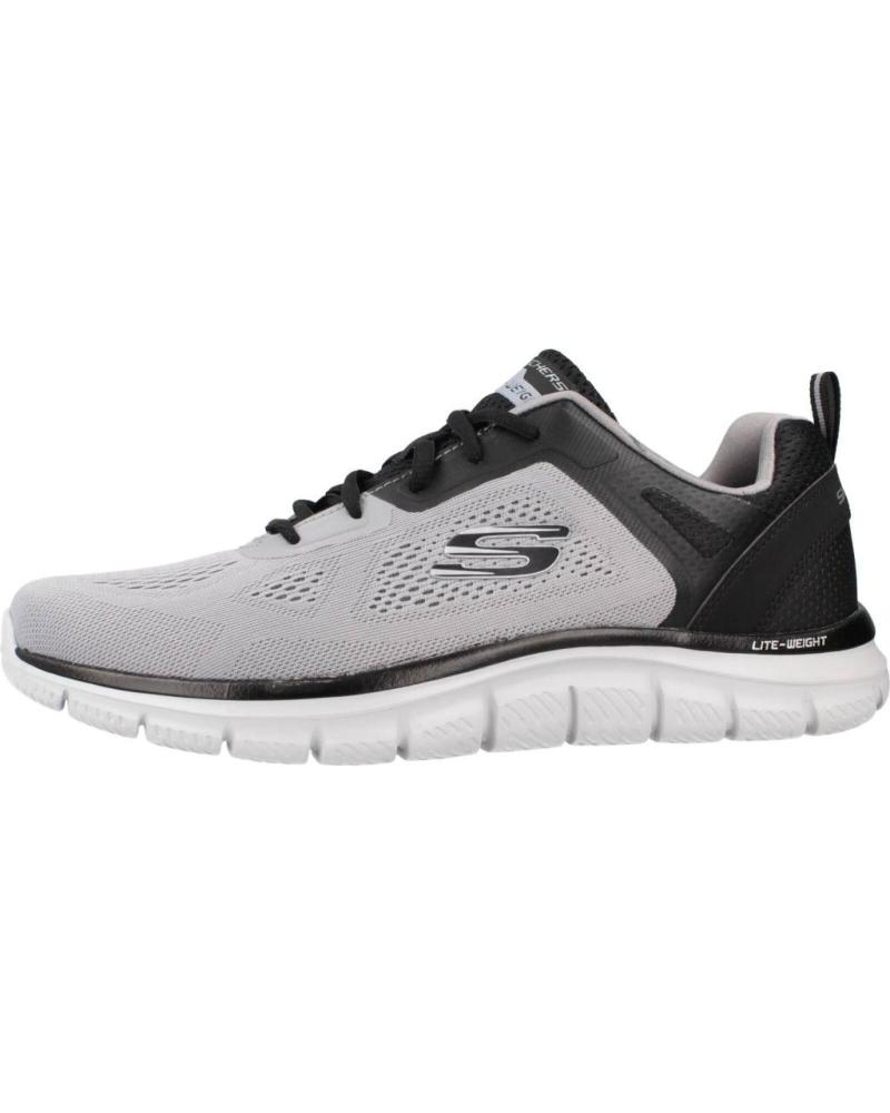 ZAPATILLAS SKECHERS TRACK BROADER HOMBRE GRIS-NEGRO GYBK GYBK