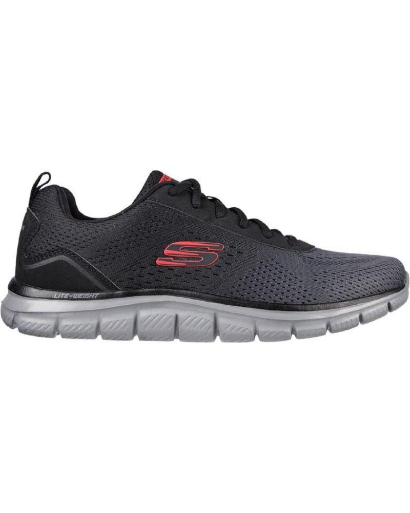 Deportivas de Hombre SKECHERS 232399 ZAPATILLAS CASUAL DE HOMBRE NEGRO Y ROJO
