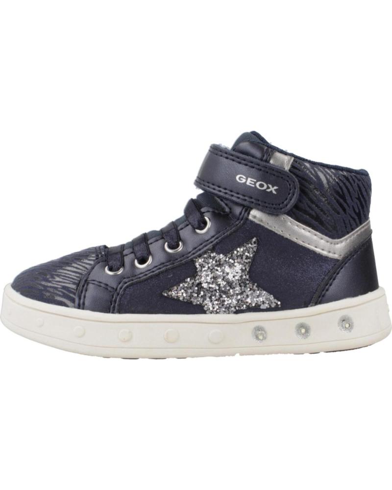 GEOX J SKYLIN G ZAPATILLAS HIGH-TOP AZUL MARINO CON ESTRELLA PLATA J368WG C4201