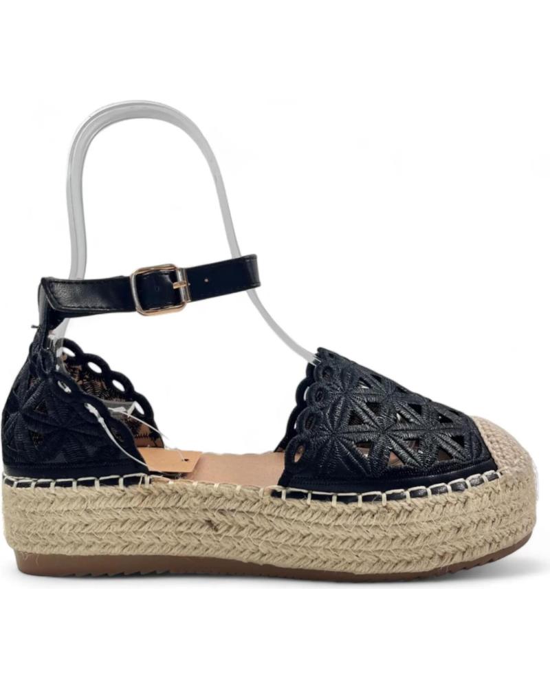 Sandalias de Mujer TIMBOS SANDALIA PLATAFORMA ESPARTO MUJER 129868 NEGRO