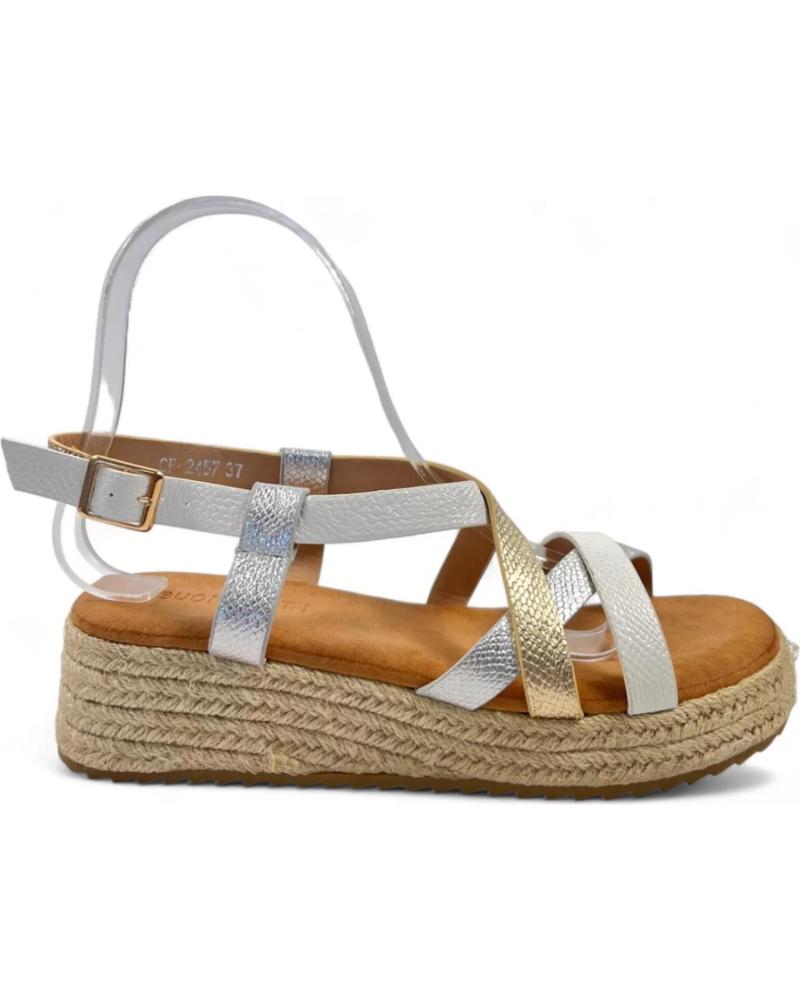 Sandalias de Mujer TIMBOS SANDALIA CUNA PLATAFORMA ESPARTO MUJER 129804 BLANCO