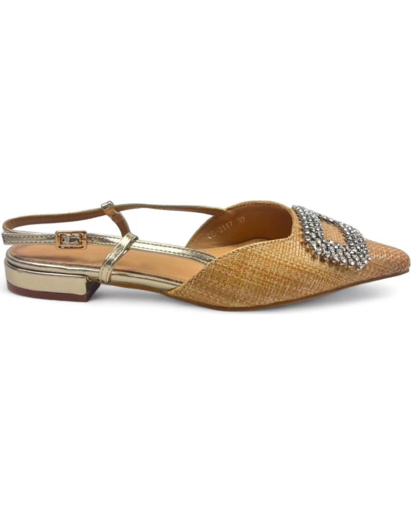 Sandalias de Mujer TIMBOS SANDALIA TACON DESTALONADO MUJER ORO 129546 AMARILLO