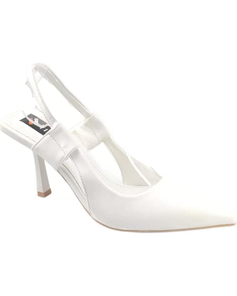 Sandalias de Mujer TIMBOS TACON DESTALONADO MUJER NOVIA 127521 BLANCO