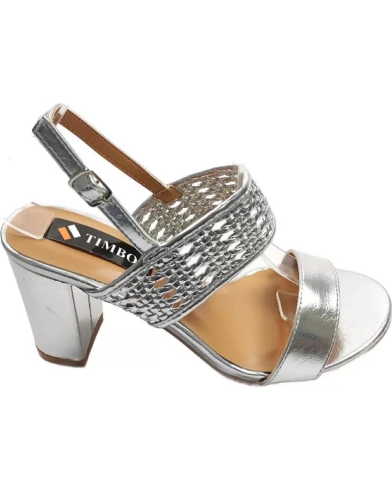Sandalias de Mujer TIMBOS SANDALIA TACON FIESTA DE MUJER PLATA 128298 PLATEADO
