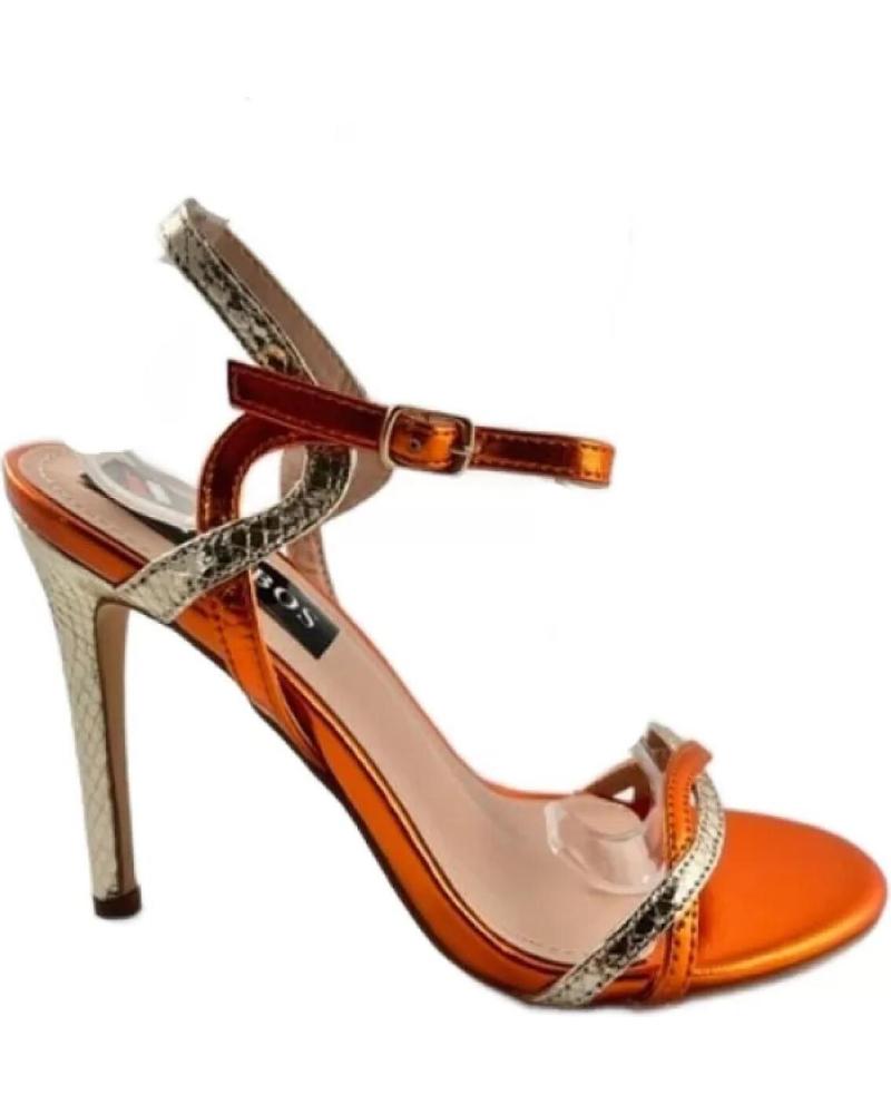 Sandalias de Mujer TIMBOS ZAPATOS 127452 COLOR MATERIAL METALIZADO-BRILLO SAND NARANJA