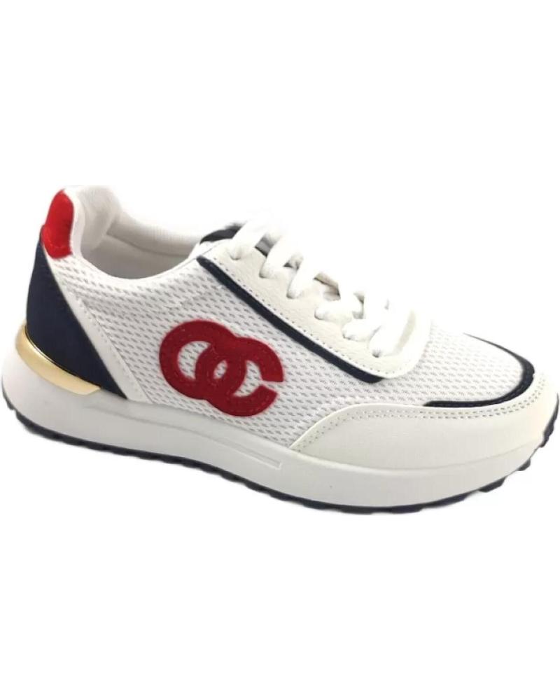 Deportivas de Mujer TIMBOS ZAPATOS 127131 COLOR BLANCO-MARINO MATERIAL TEXTIL-POLIPIEL VARIOS COLORES