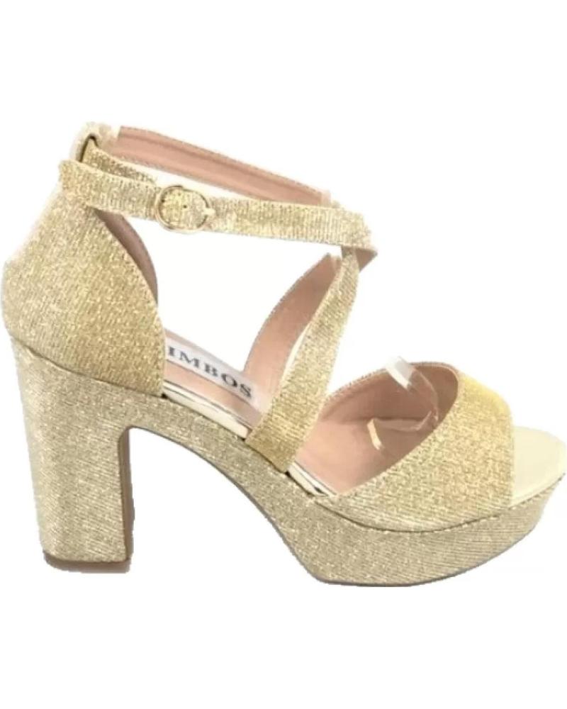 Sandalias de Mujer TIMBOS SANDALIA TACON FIESTA PLATAFORMA MUJER ORO 126943 AMARILLO