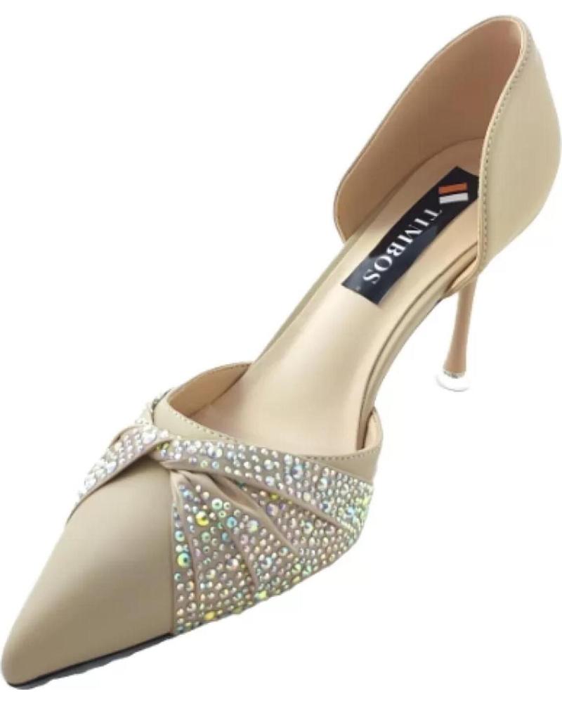 Sandalias de Mujer TIMBOS SANDALIAS DE TACÓN DE SATÉN CON PEDRERÍA PARA MUJER TIMBOS ZAPATOS 126647 VARIOS COLORES