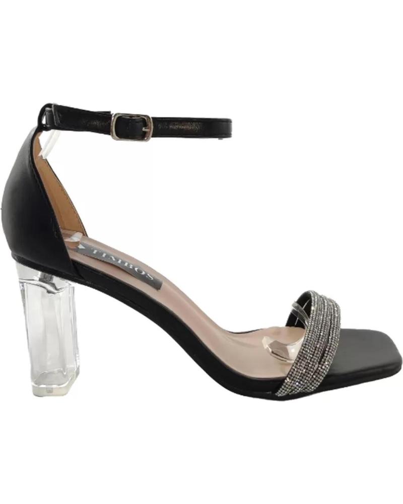 Sandalias de Mujer TIMBOS ZAPATOS - 125627 COLOR MATERIAL POLIPIEL-BRILLO SANDAL NEGRO
