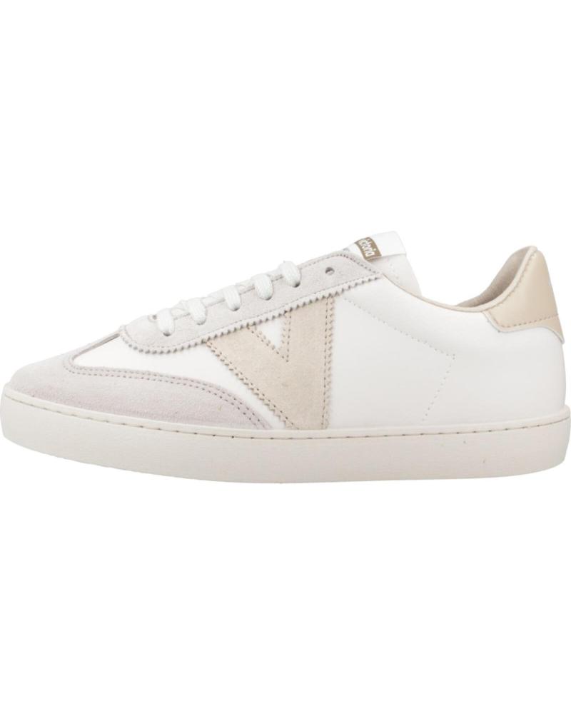 VICTORIA BERLIN CICLISTA 1126184 - ZAPATILLAS EFECTO PIEL Y SERRAJE HIELO BEIGE BLANCO BLANCO