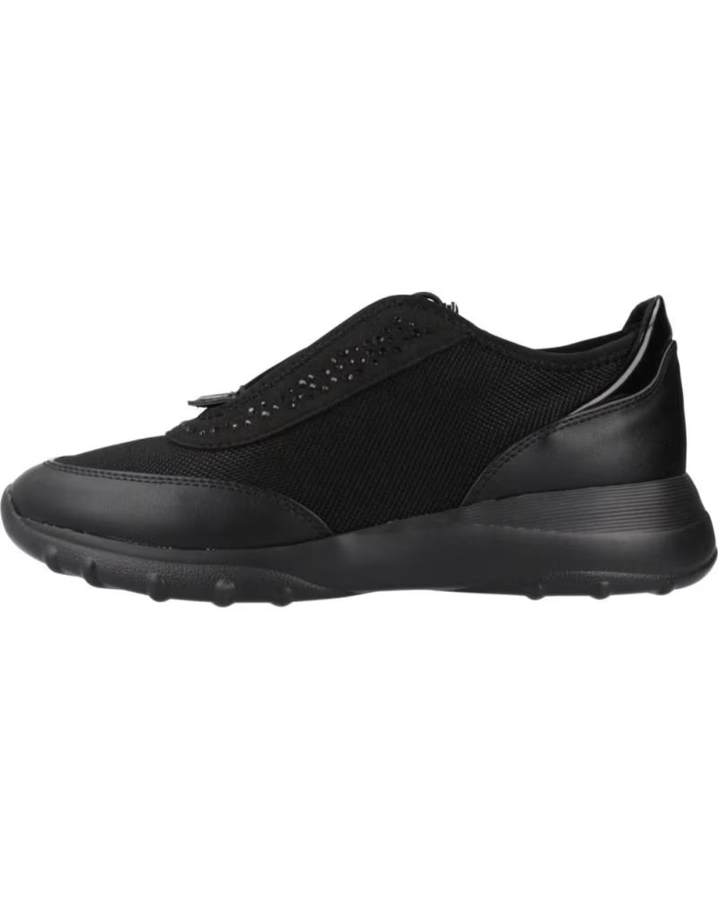 Geox Zapato Casual de Material Textil con Suela de Goma Planti Negro