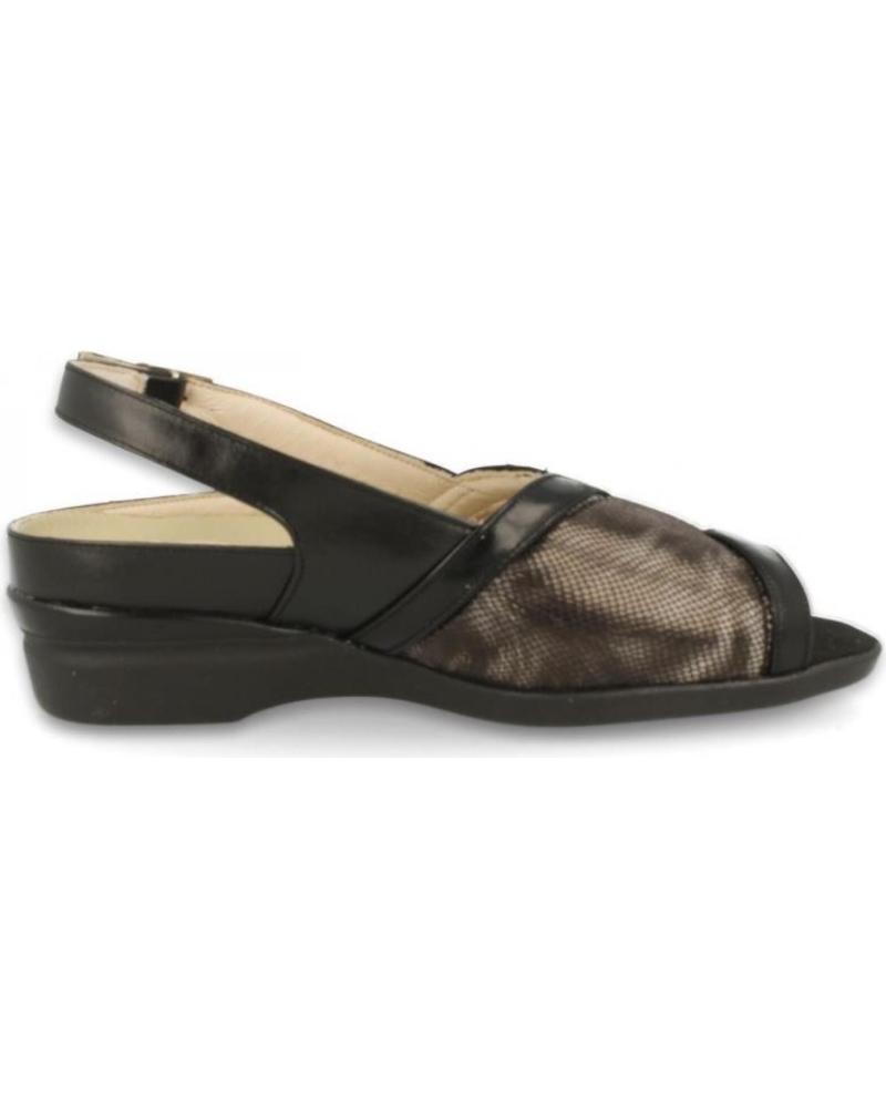 Sandalias de Mujer DTORRES SANDALIAS PIES ANCHOS LUGANO NEGRO01