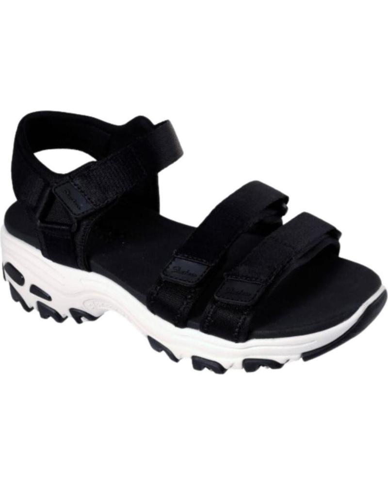 SANDALIAS SKECHERS D´LITES FRESH CATCH PARA MUJER NEGRO