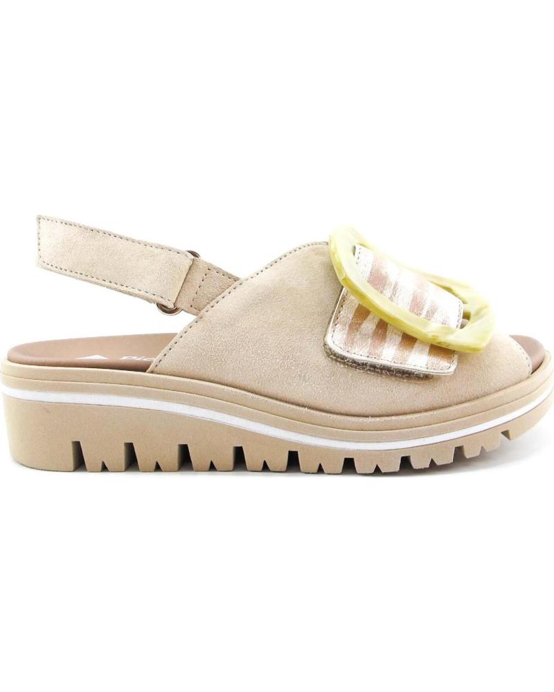 Sandalias de Mujer PIESANTO SANDALIA VELCRO BEIGE