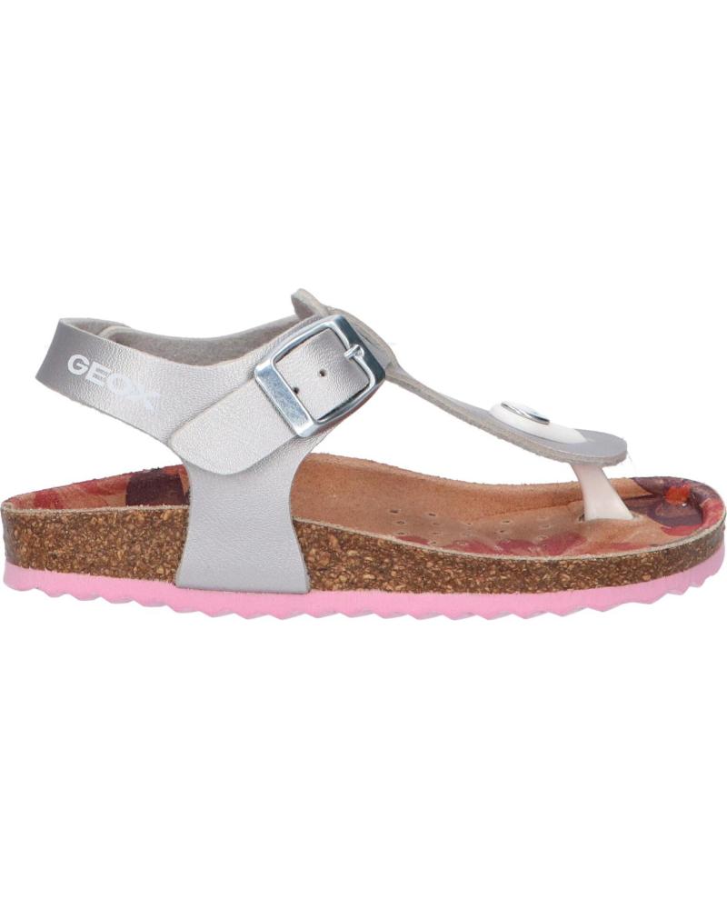 Sandalias de Niña GEOX J258MB 000NF J ADRIEL C1007 SILVER PLATA