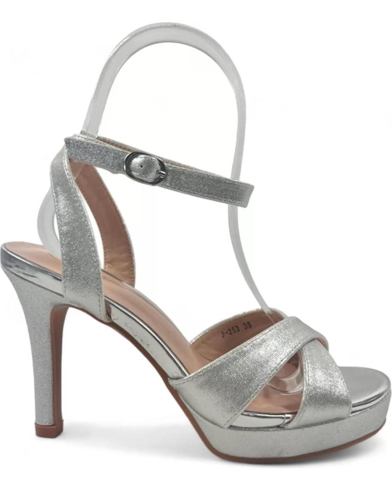 Sandalias de Mujer TIMBOS SANDALIA TACON FIESTA PLATAFORMA MUJER PLATA 130146 PLATEADO
