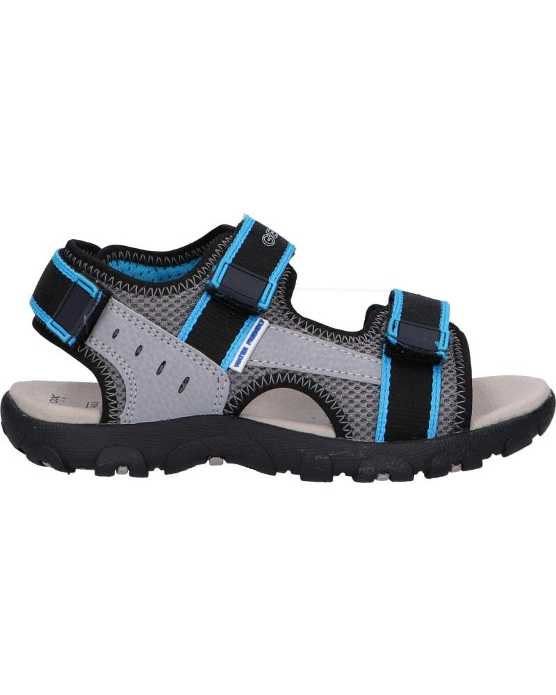 Sandalias de Niño GEOX J1524A 014CE J SANDAL STRADA C2276 DK GREY-LT BLUE