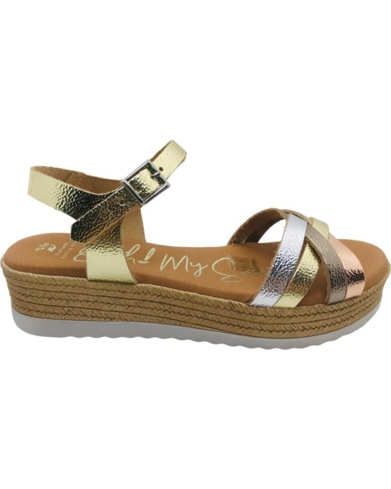 Sandalias de Mujer RIVERA SANDALIA PLATAFORMA GEL PARA MUJER 5425 COLOR PLATIN PLATINO