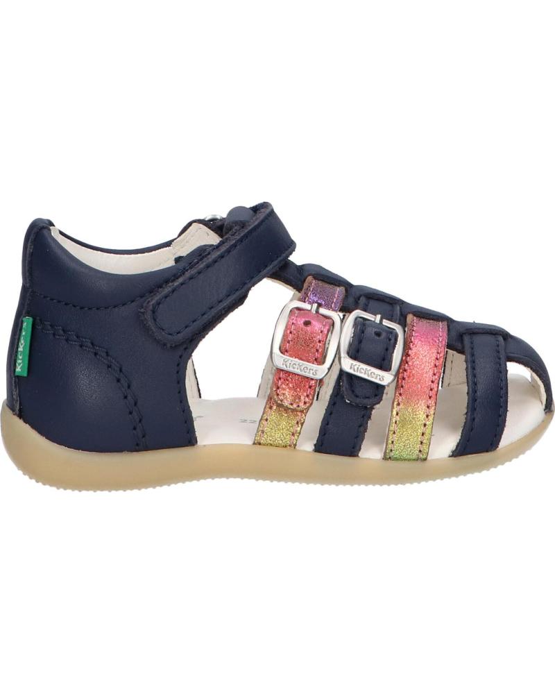 Sandalias de Niña KICKERS 894600-10 BIGKRO 51 BLEU FONCE META