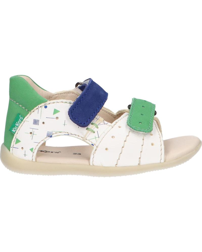 Sandalias de Niño KICKERS 785407-10 BOPING-2 31 BLANC BLEU VERT