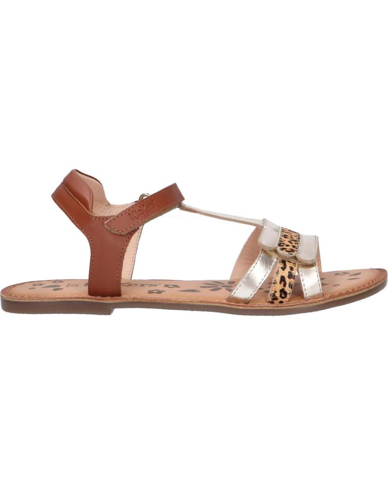 Sandalias de Mujer y Niña KICKERS 700967-30 DIAMANTO 15 OR CAMEL LEOPAR