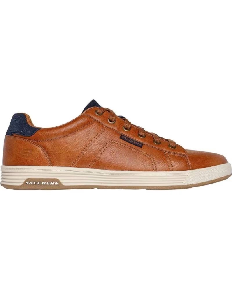Skechers Cavell Hensley Lugg Marrón 210946-LUG | Zapatilla Casual de Cuero Marrón