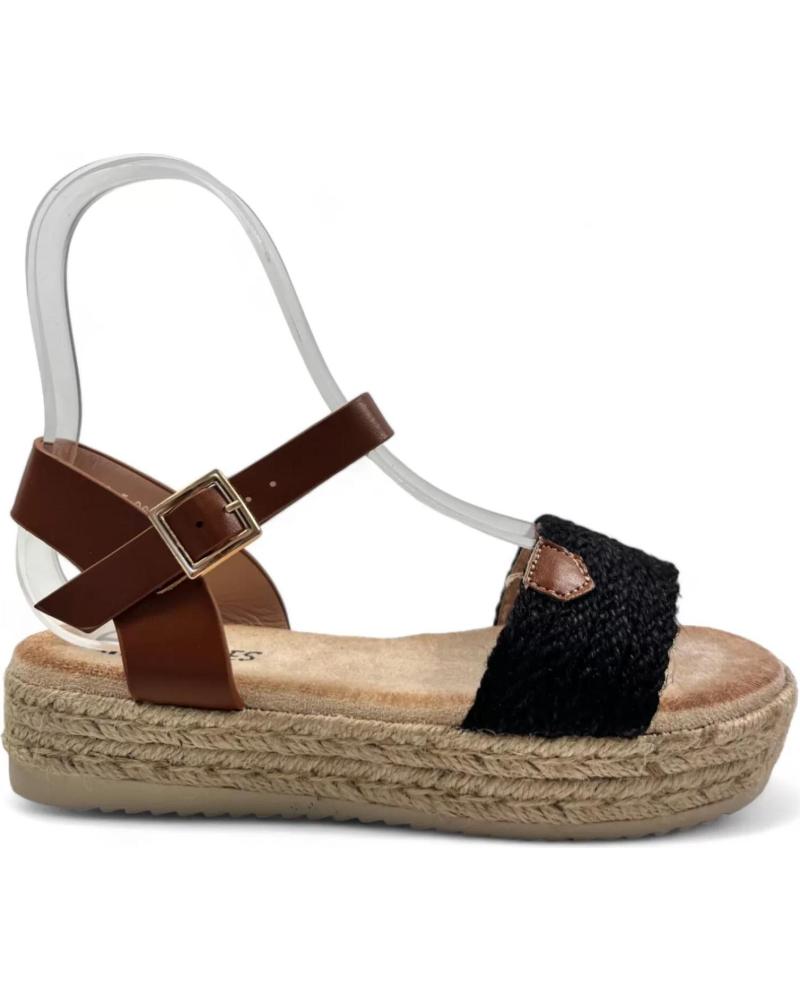 Sandalias de Mujer TIMBOS SANDALIA PLATAFORMA ESPARTO MUJER 130175 NEGRO