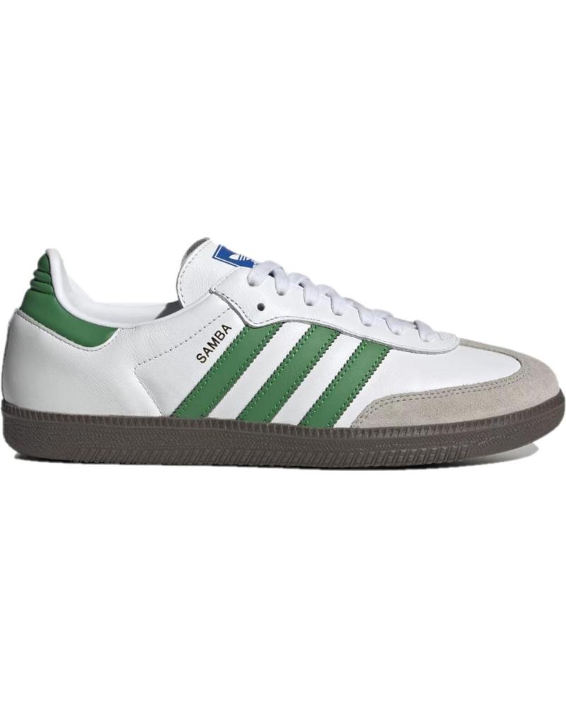 ZAPATILLAS ADIDAS SAMBA OG IG1024 UNISEX BLANCO VERDE GOMA WHITE